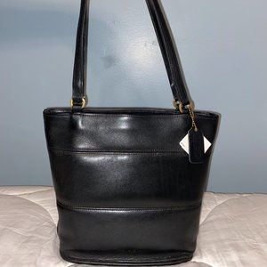 Coach Black Leather Tribeca Shoulder Bag Purse